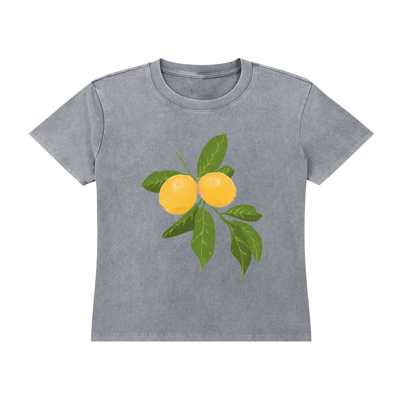 Lemon Vintage Wash Drop Shoulder T-shirt