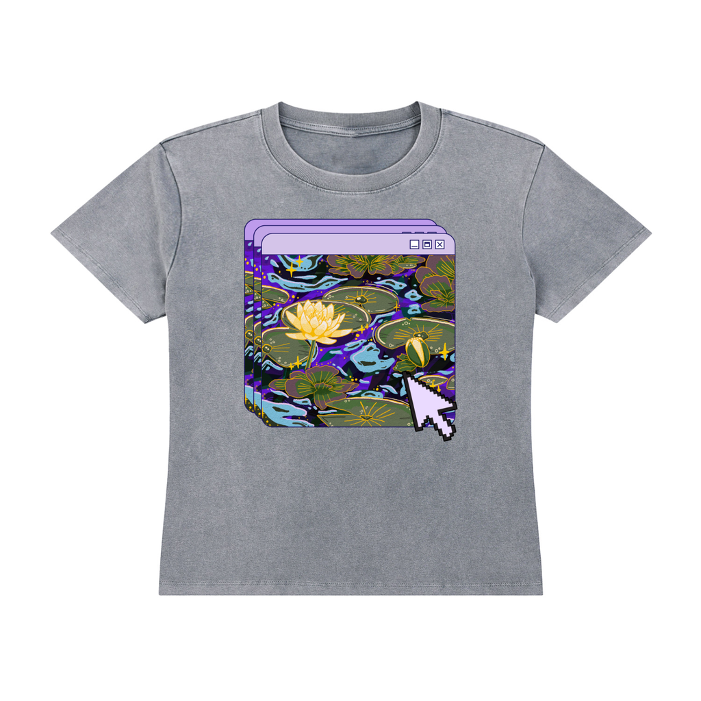 Lilies in Moonlight Vintage Wash Tee