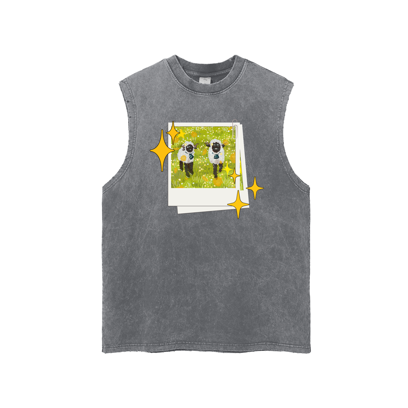 Lambs Snow Washed Tank