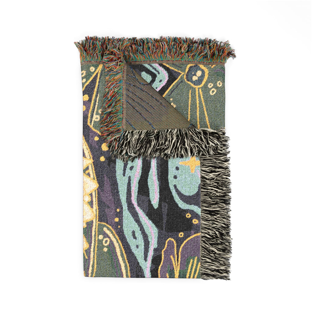 Lilies In Moonlight Woven Blanket