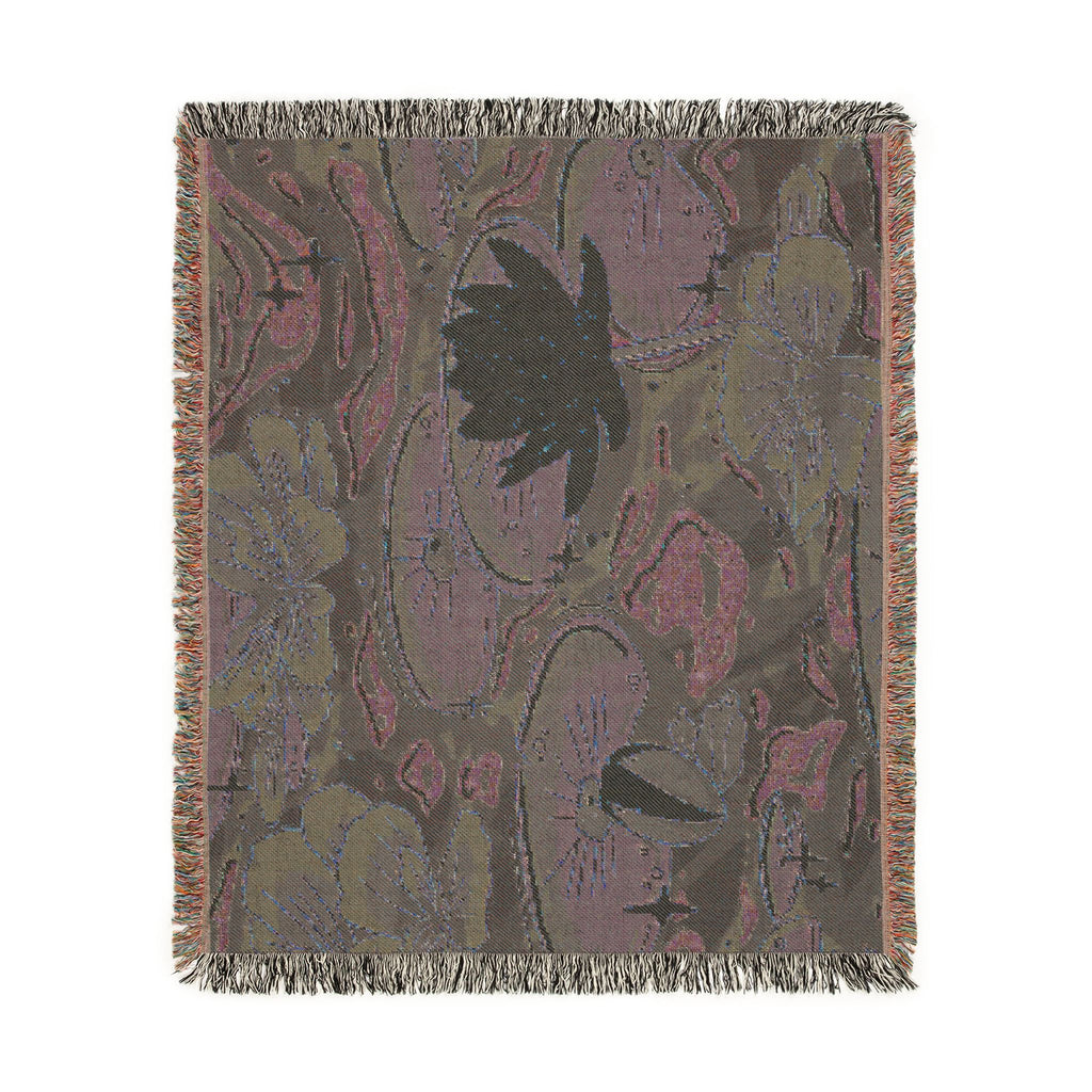 Lilies In Moonlight Woven Blanket