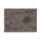 Lilies In Moonlight Woven Blanket