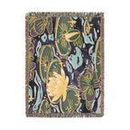 Lilies In Moonlight Woven Blanket