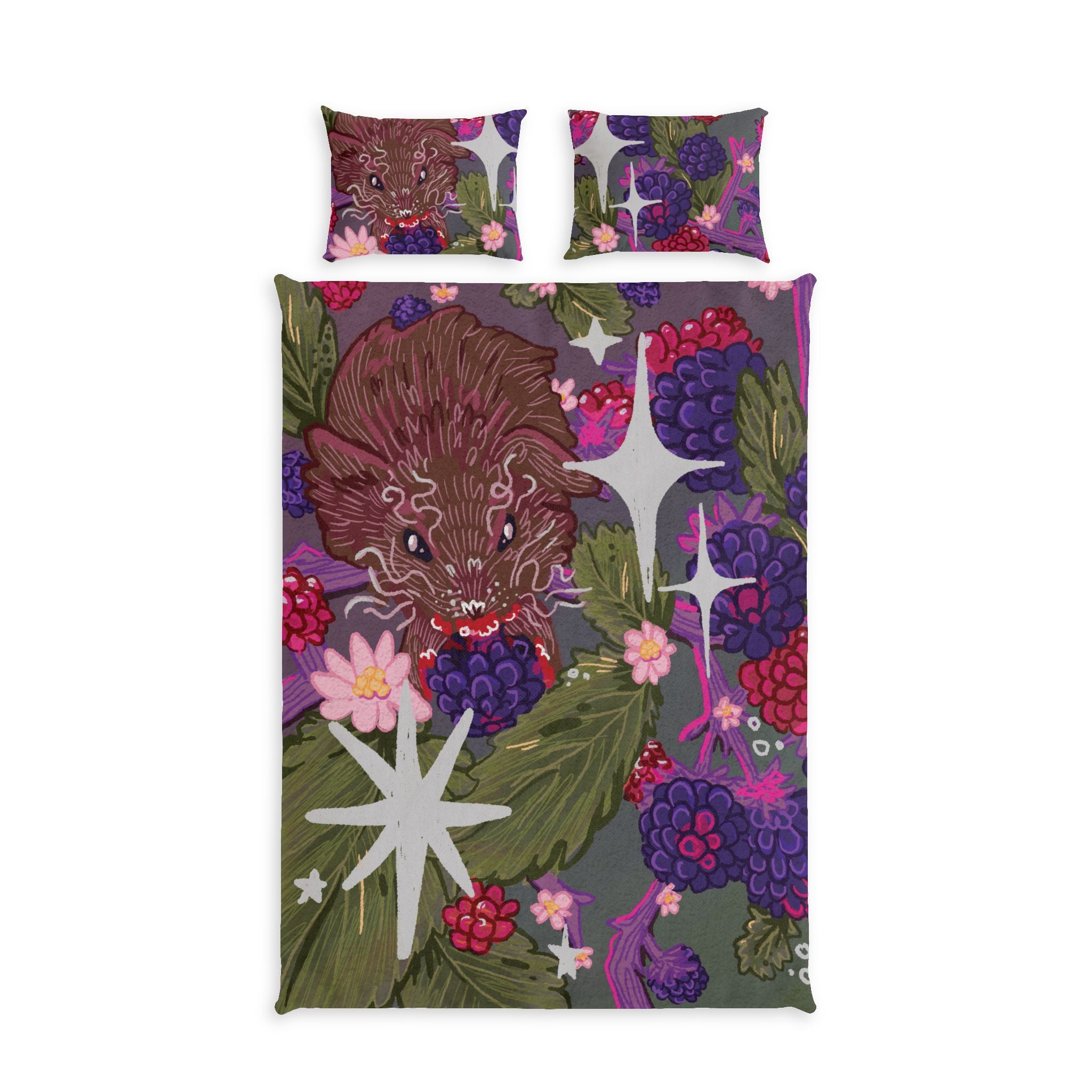 Blackberry Cotton Bed Set