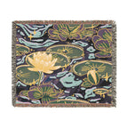 Lilies In Moonlight Woven Blanket