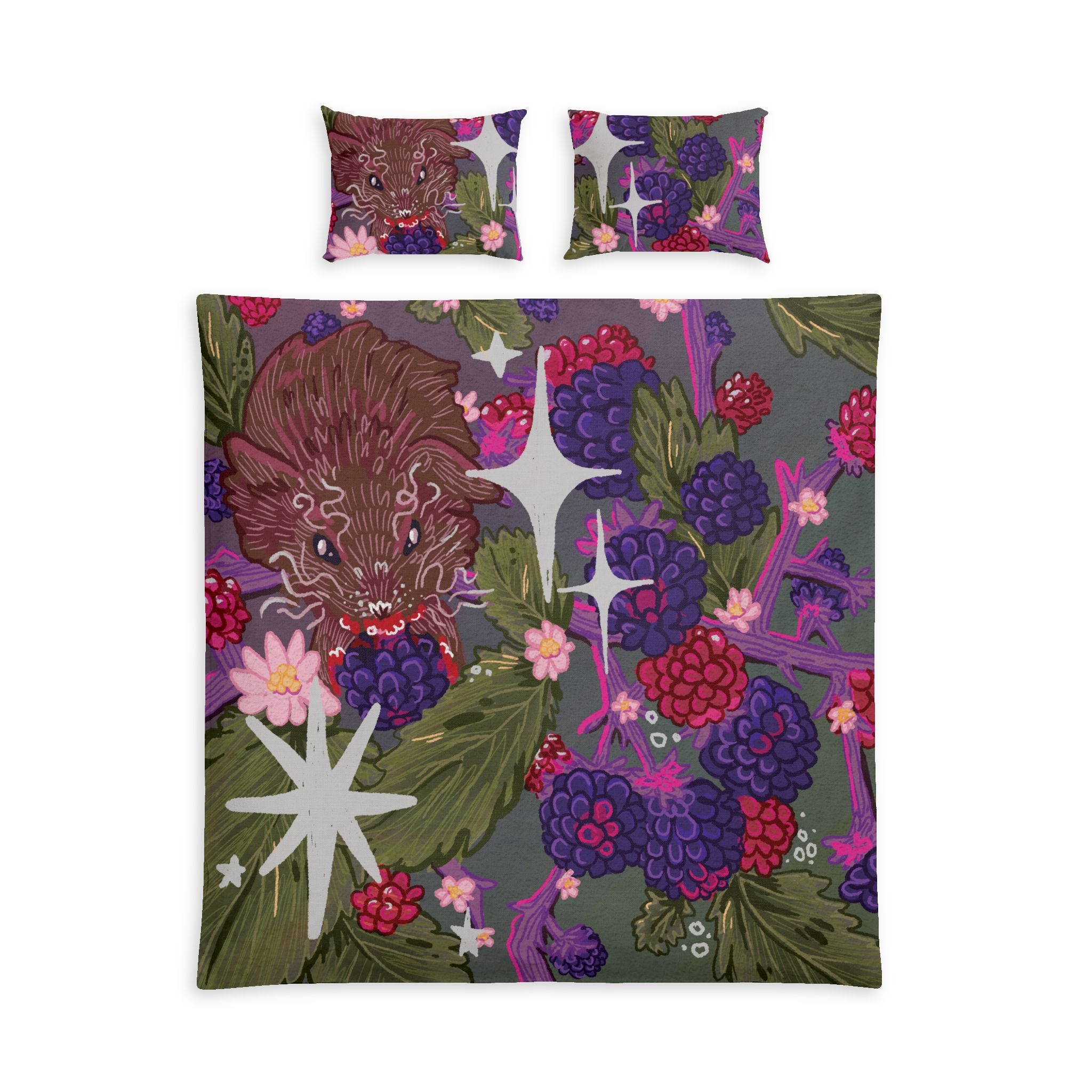Blackberry Cotton Bed Set