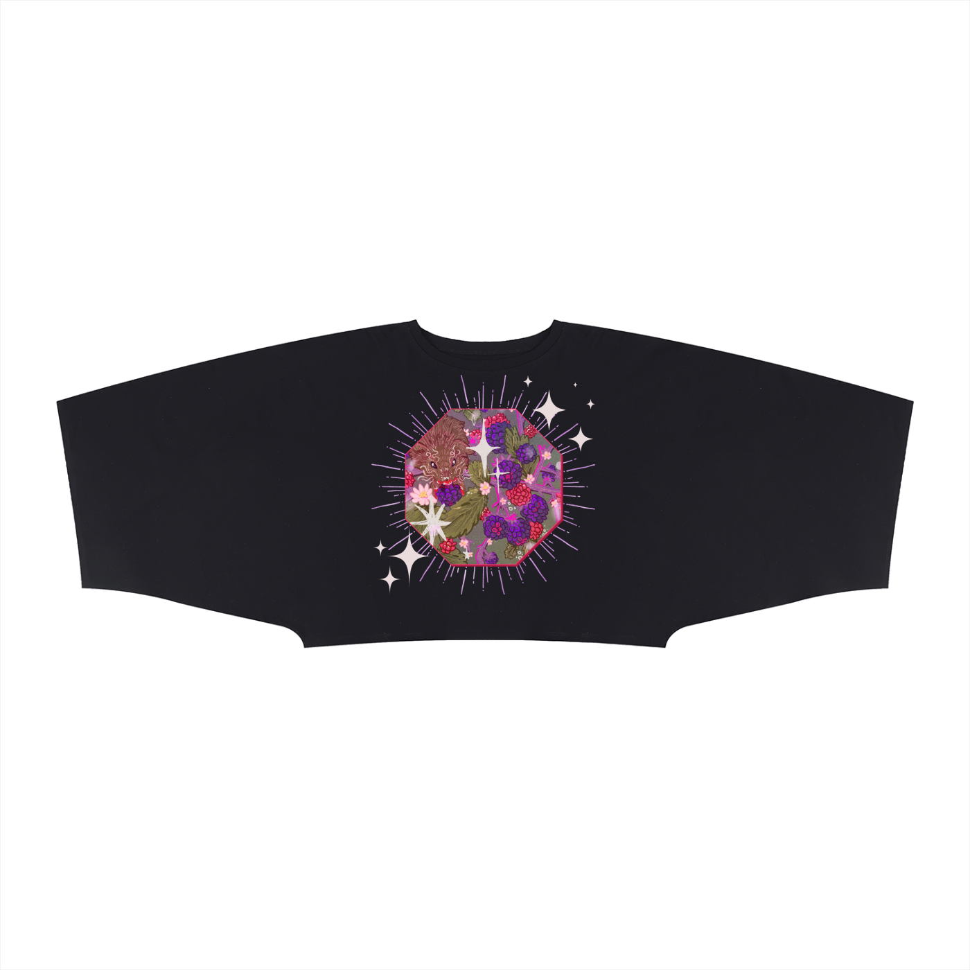 Blackberry Boxy Batwing Tee