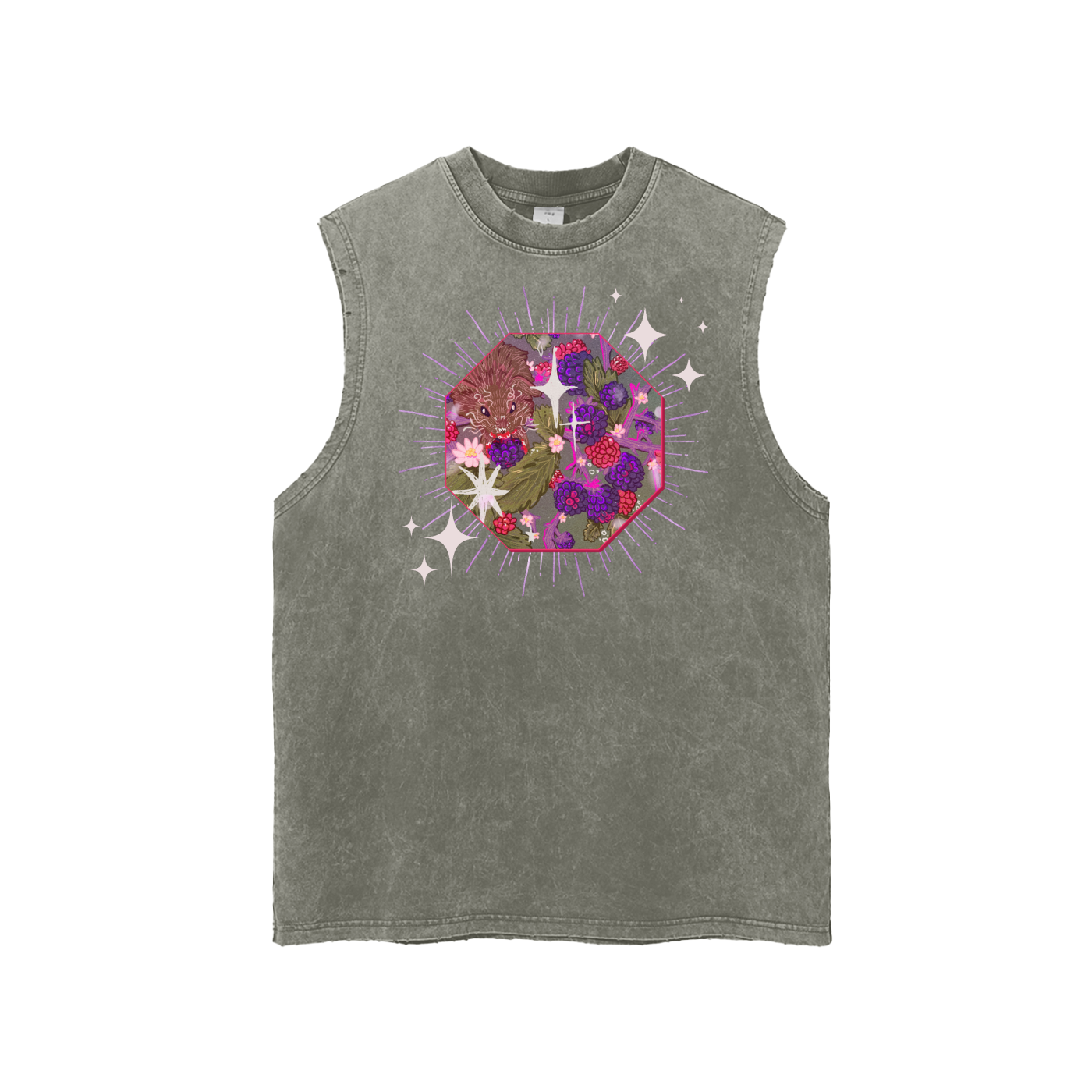 Blackberry Snow Washed Tank