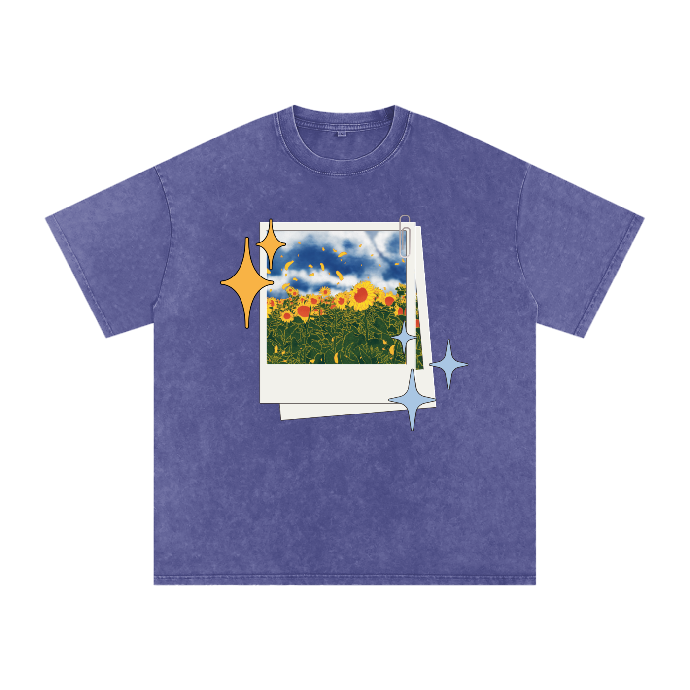 Sunflowers Snow Washed Tee