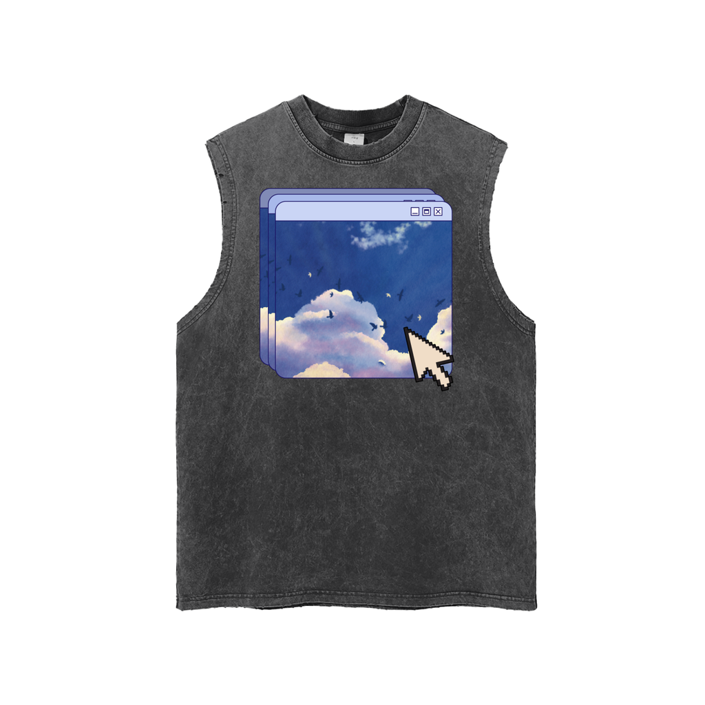 9 AM Snow Washed Tank