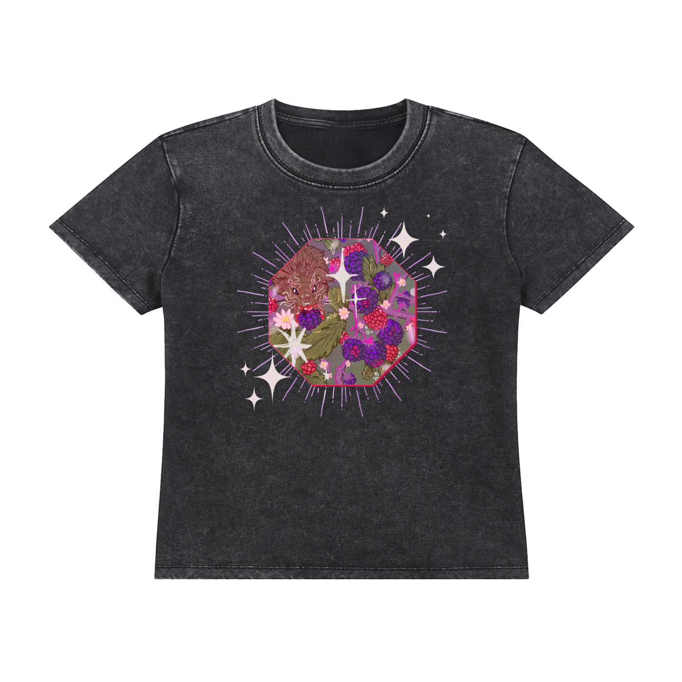 Blackberry Vintage Wash Tee