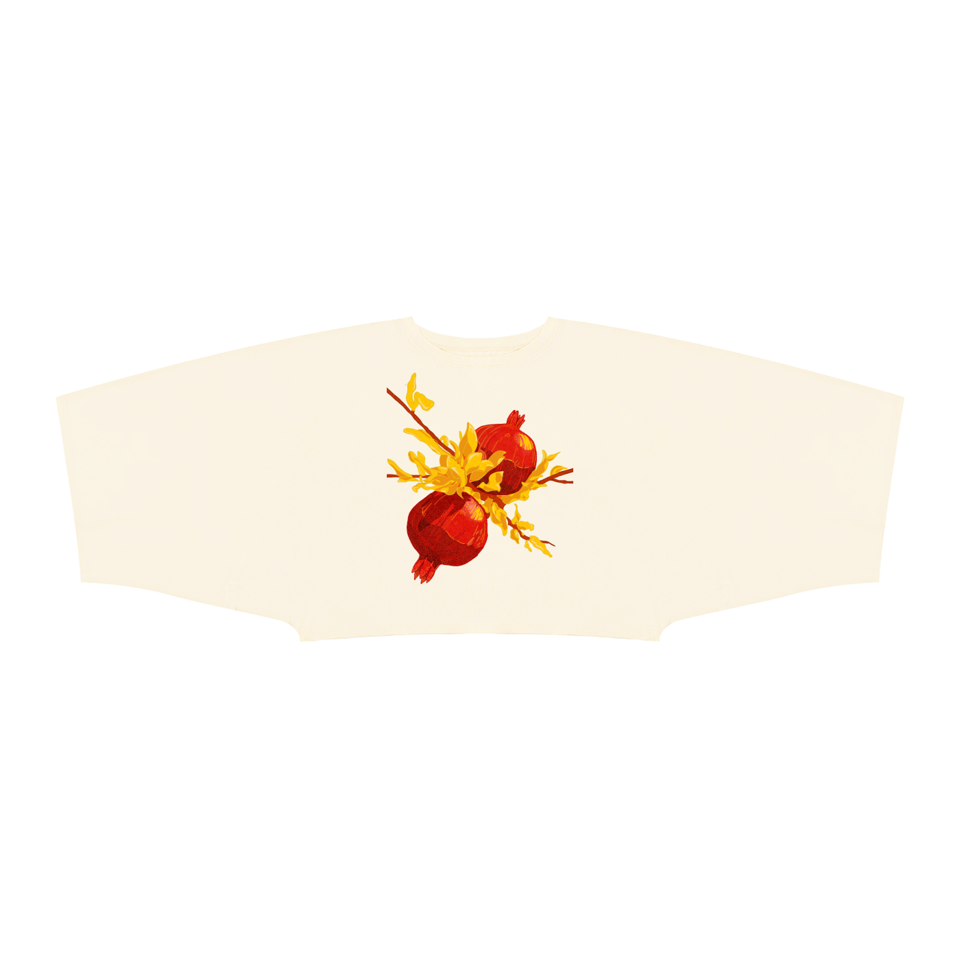 Pomegranate Boxy Batwing Tee