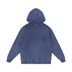 Lemon Snow Washed Loose Cotton Pull Over Hoodie