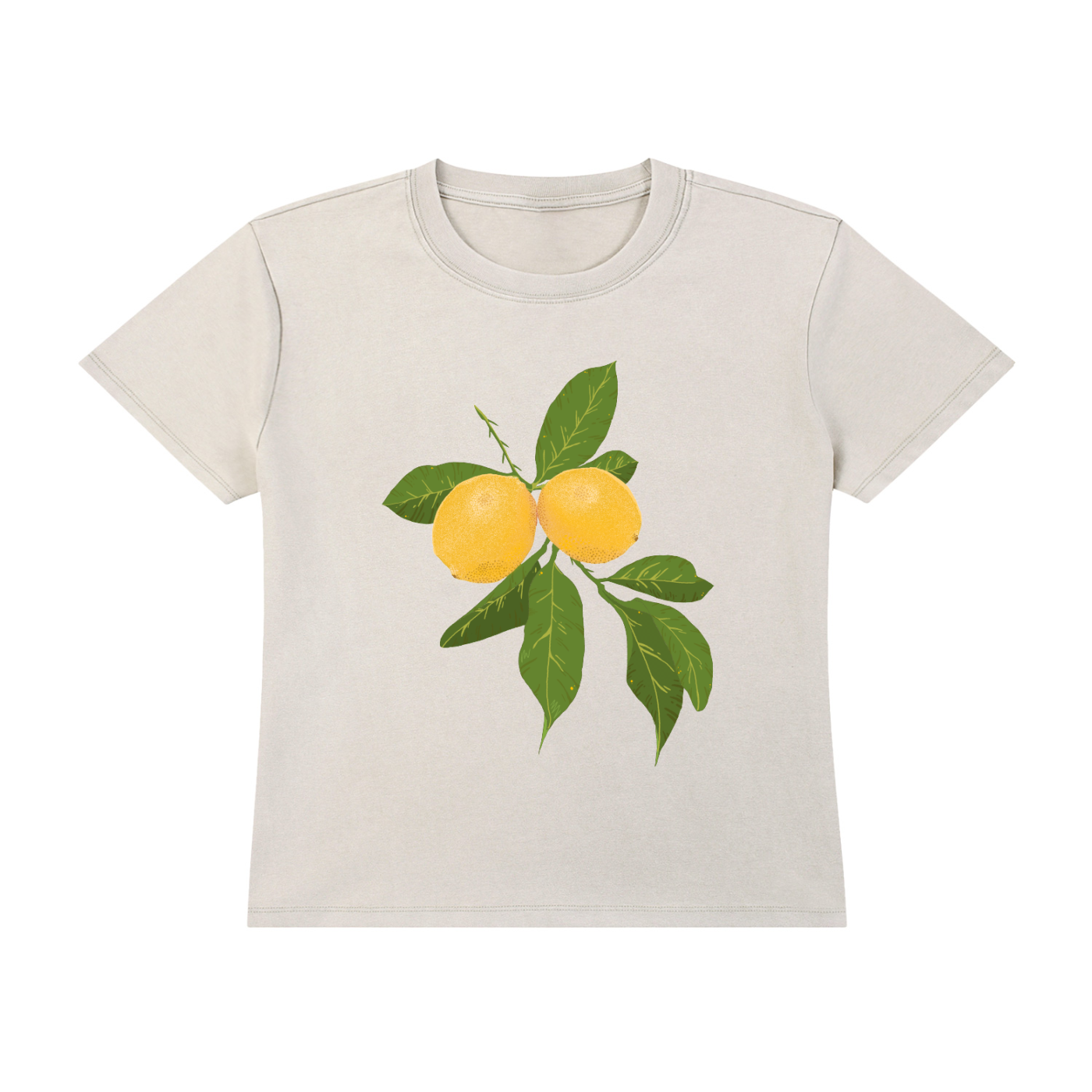 Lemon Vintage Wash Drop Shoulder T-shirt