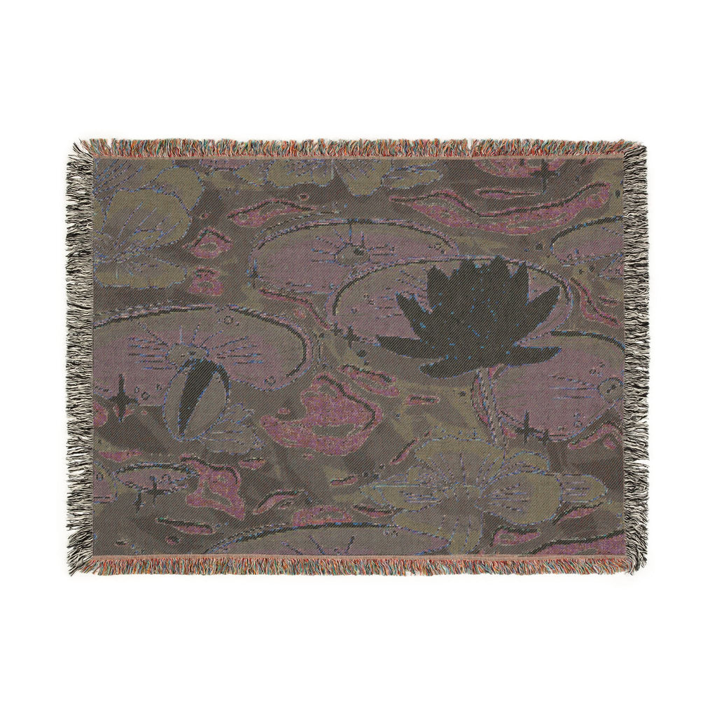 Lilies In Moonlight Woven Blanket