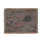 Lilies In Moonlight Woven Blanket