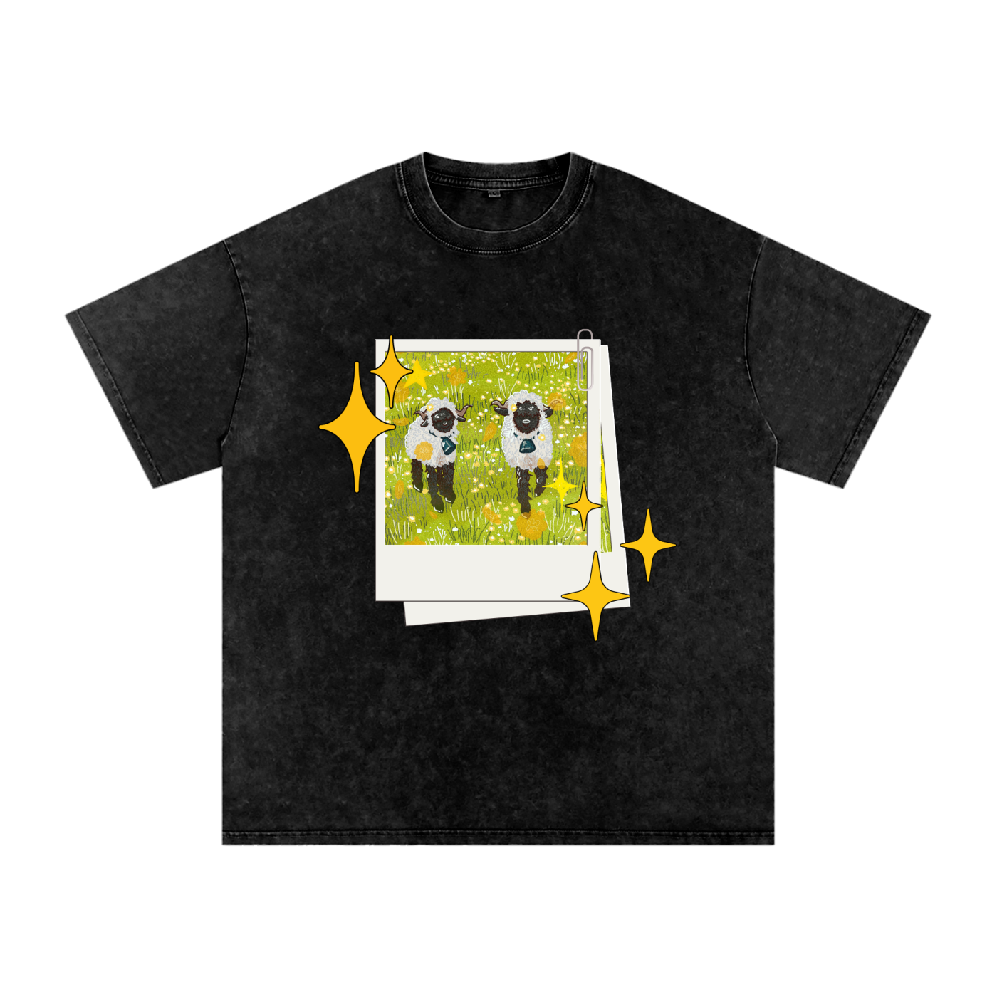 Lambs Snow Washed Tee