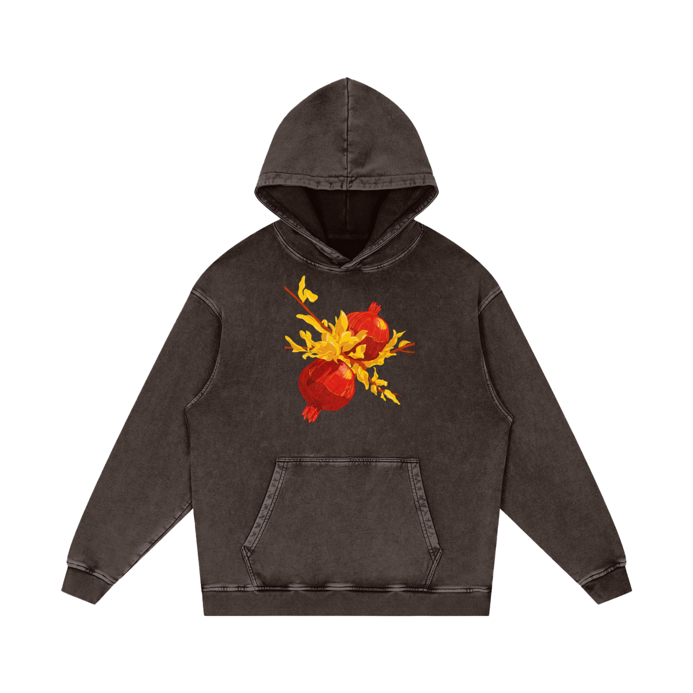 Pomegranate Snow Washed Hoodie