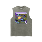 Lilies in moonlight Snow Washed Tank