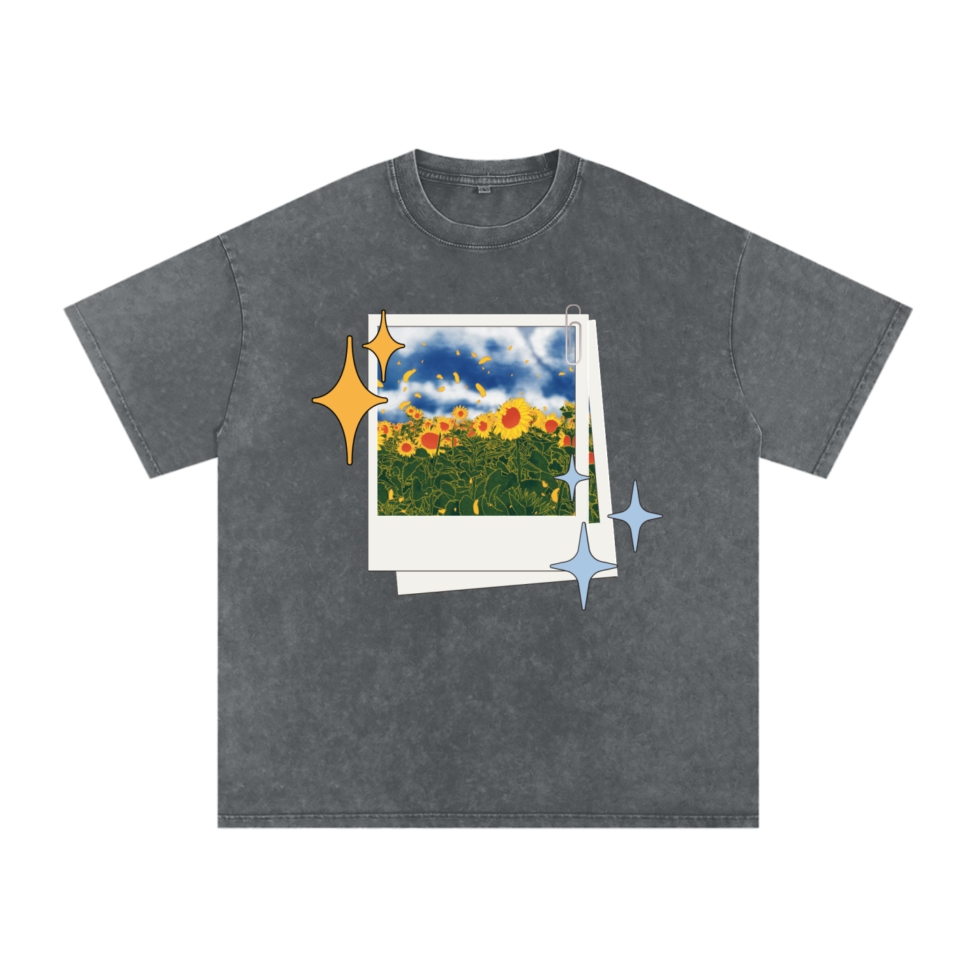 Sunflowers Snow Washed Tee