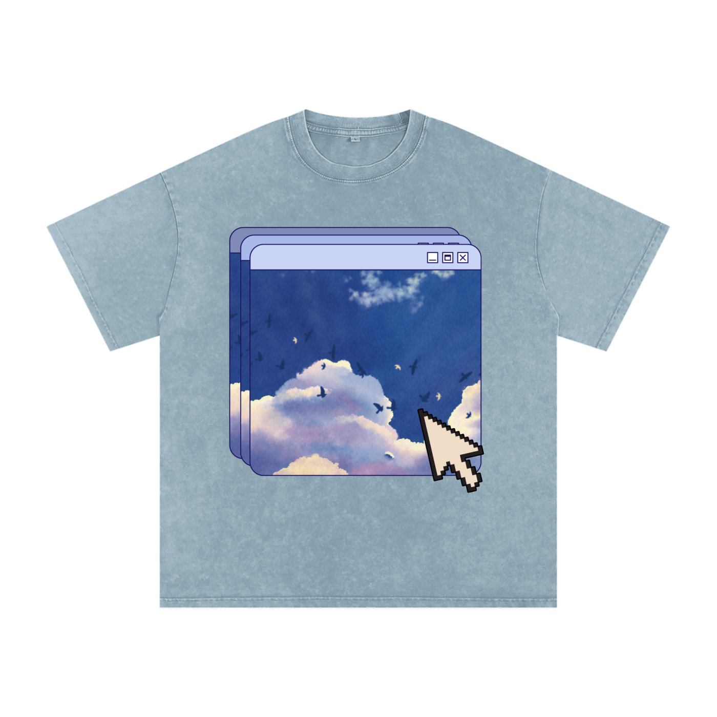 9 AM Snow Washed Tee