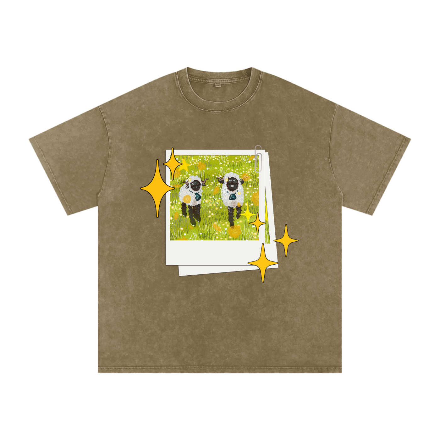 Lambs Snow Washed Tee