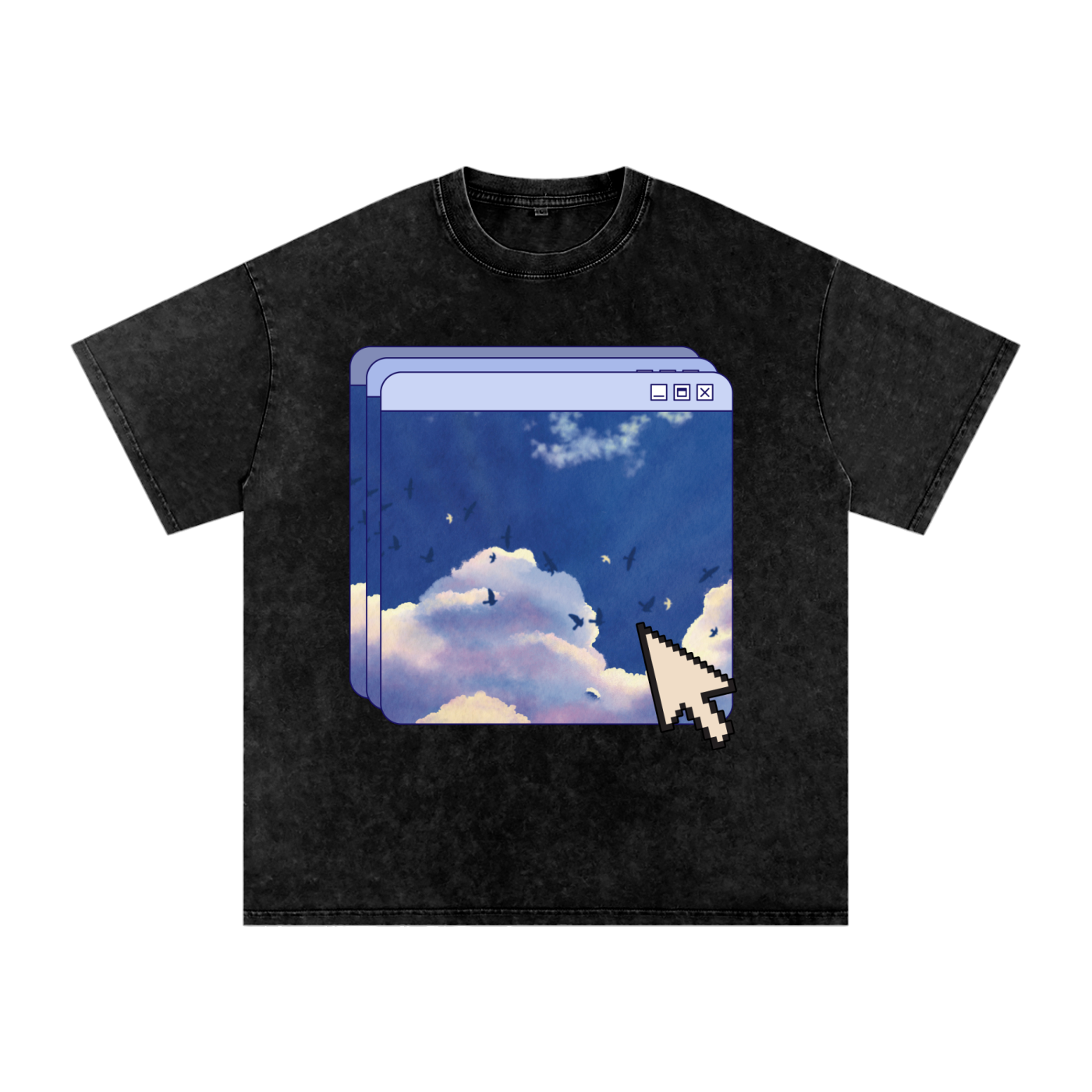 9 AM Snow Washed Tee