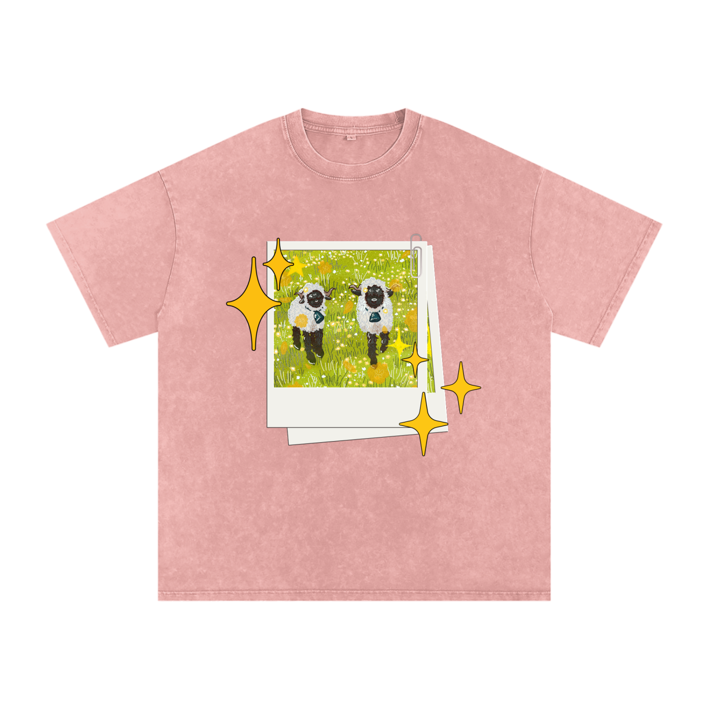 Lambs Snow Washed Tee