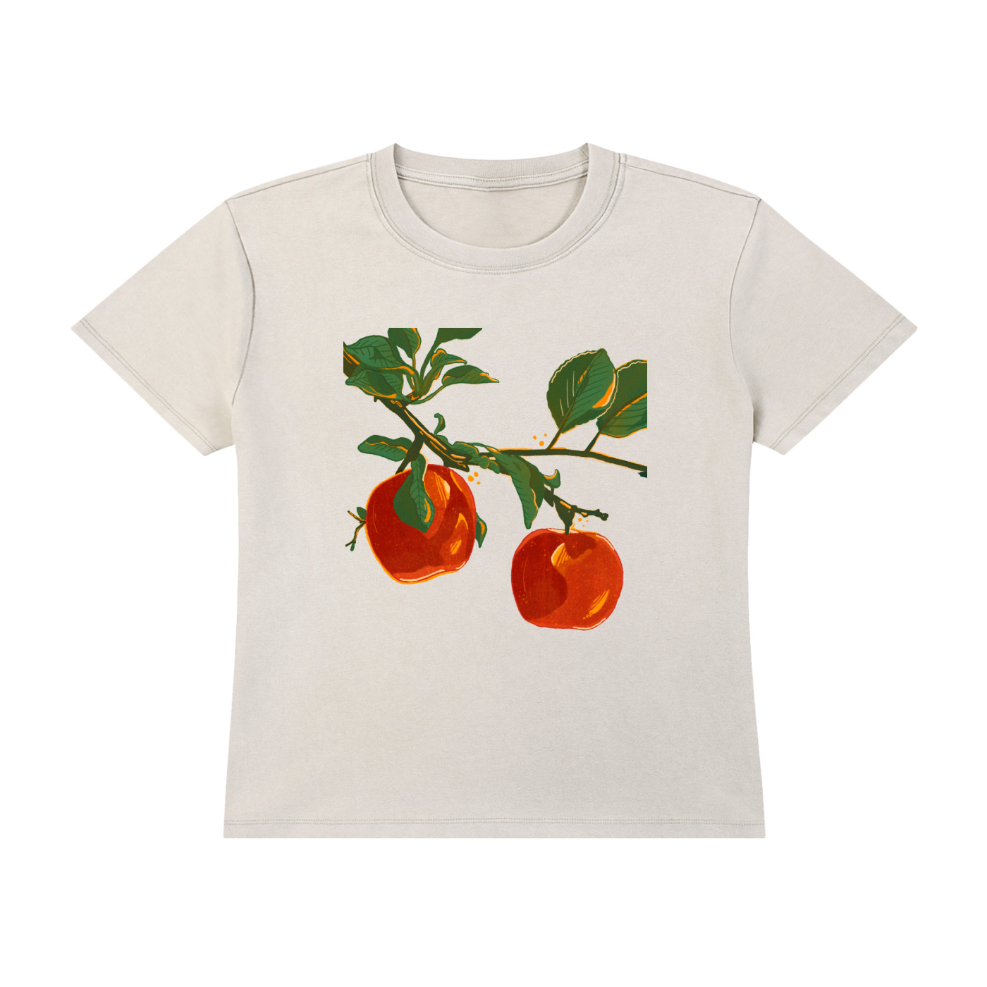 Apple Vintage Wash Drop Shoulder T-shirt