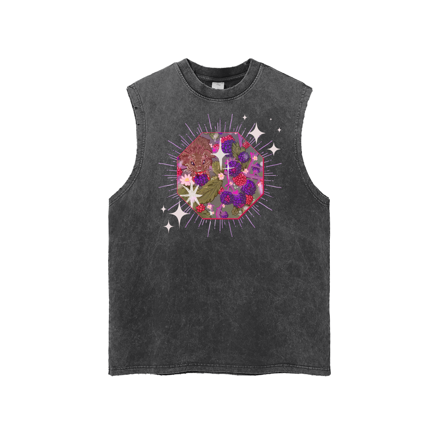 Blackberry Snow Washed Tank