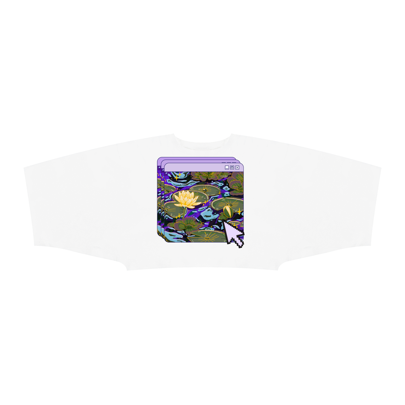 Lilies In Moonlight Boxy Batwing Tee
