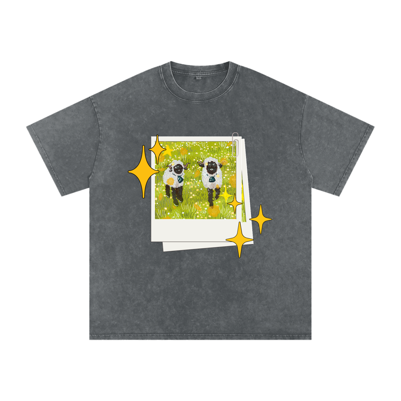 Lambs Snow Washed Tee