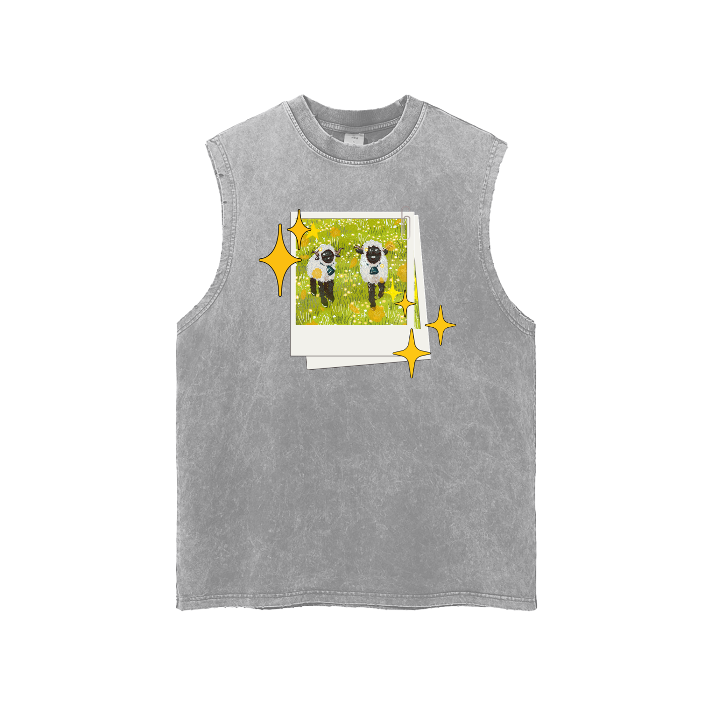Lambs Snow Washed Tank