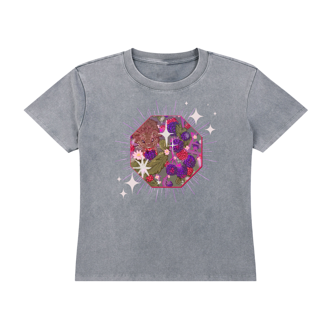 Blackberry Vintage Wash Tee