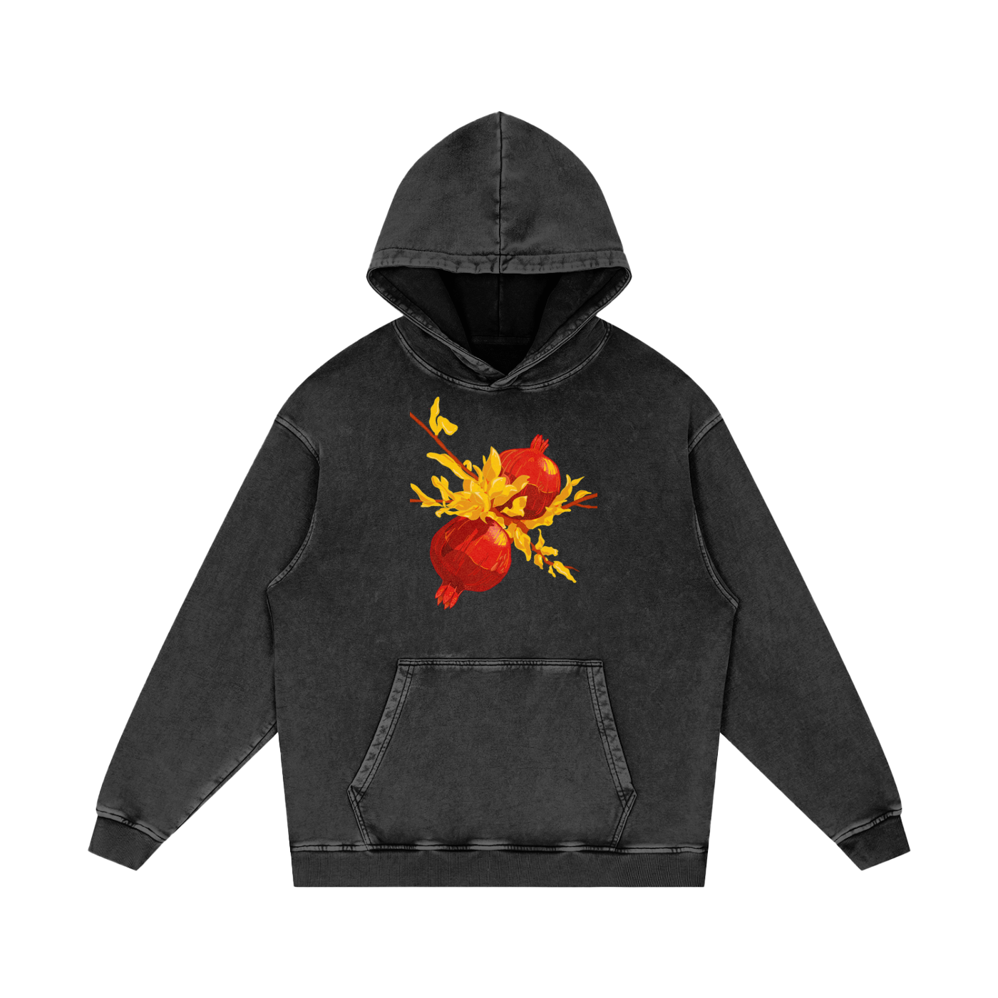 Pomegranate Snow Washed Hoodie