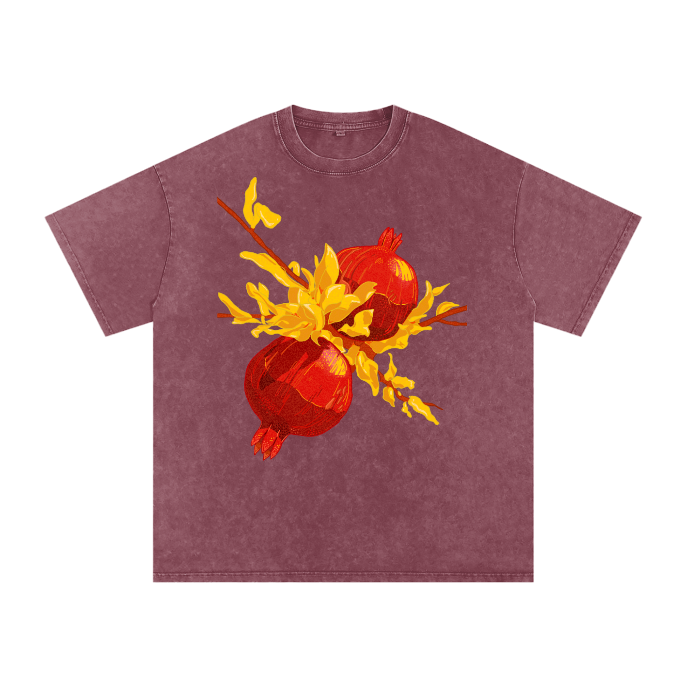 Pomegranate Snow Washed Tee