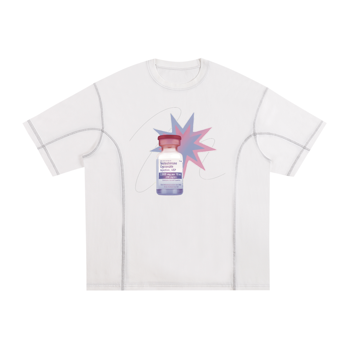 Testosterone Contrast-Stitch Tee