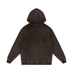 Apple Snow Washed Loose Cotton Hoodie