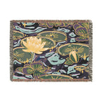Lilies In Moonlight Woven Blanket