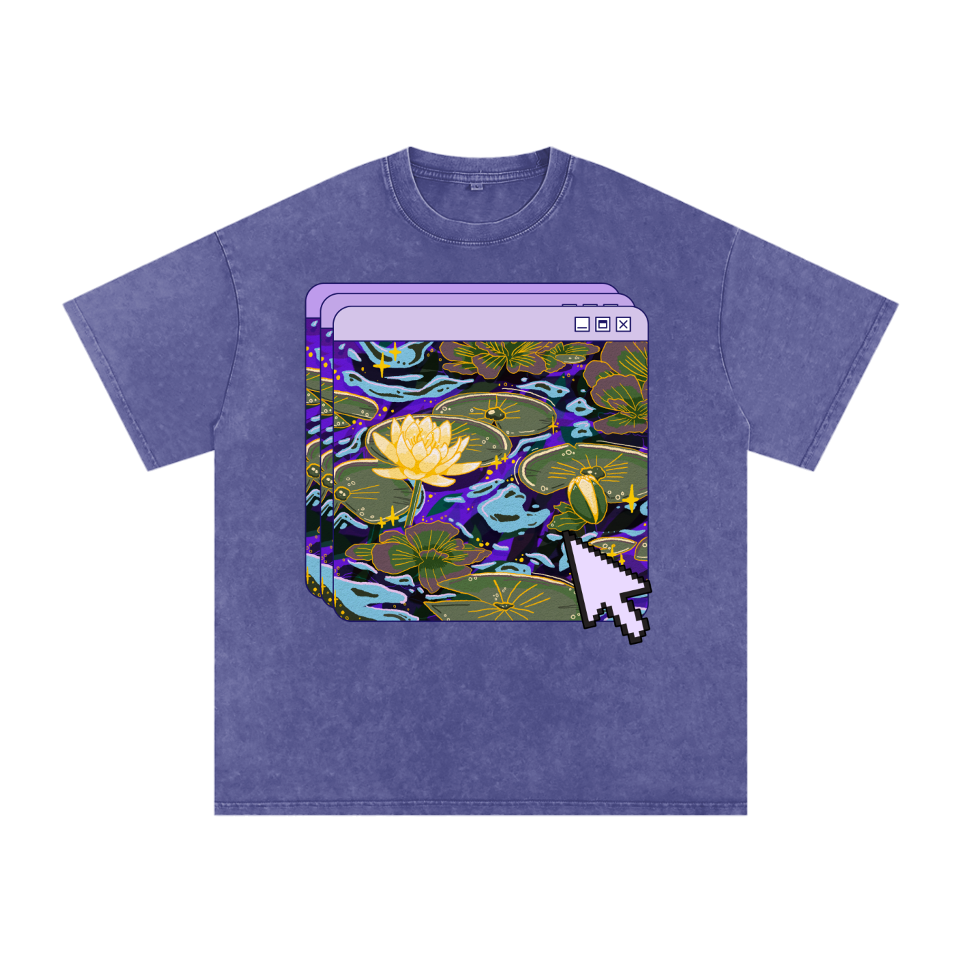 Lilies in Moonlight Snow Washed Tee
