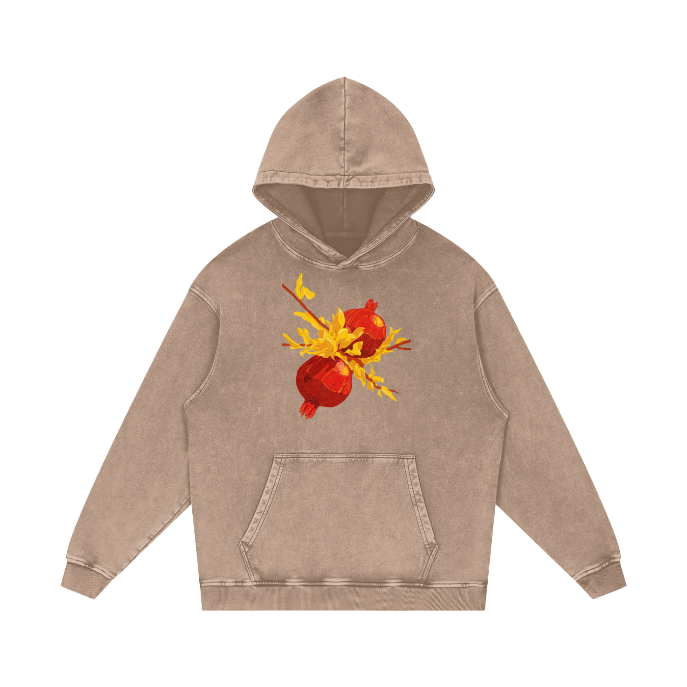 Pomegranate Snow Washed Hoodie