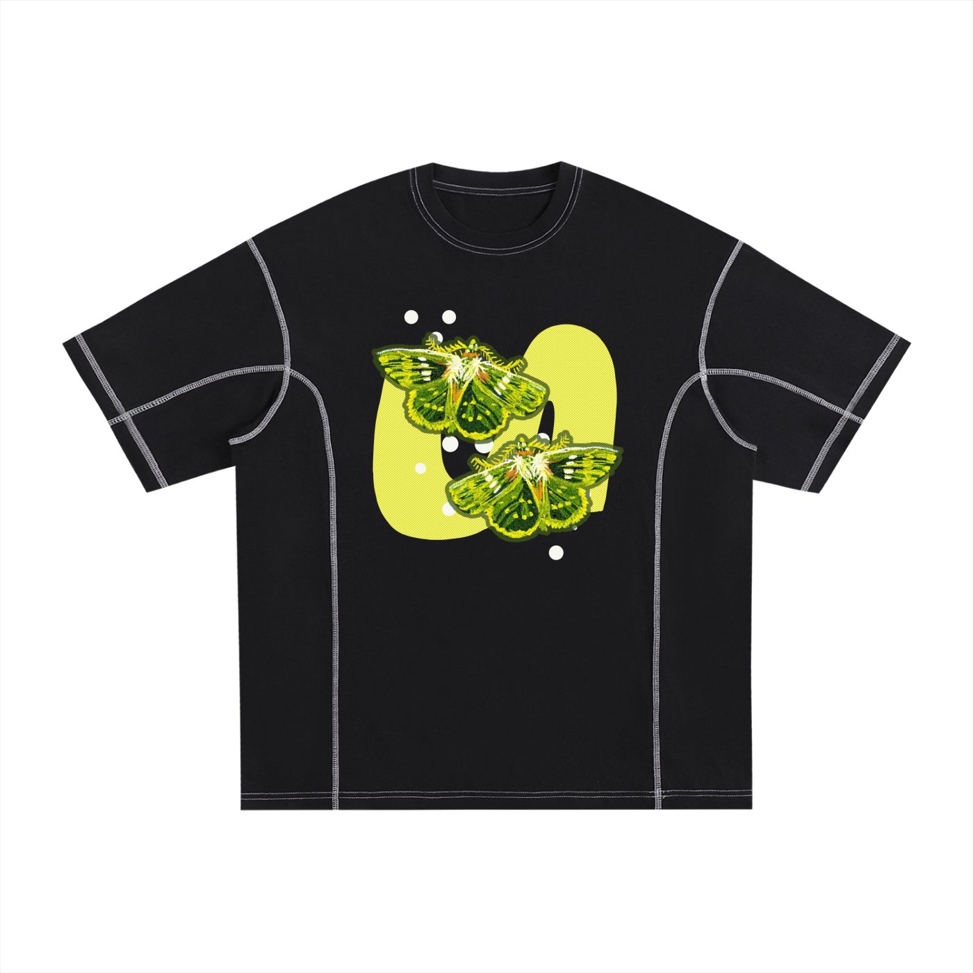 Moth Contrast-Stitch Tee