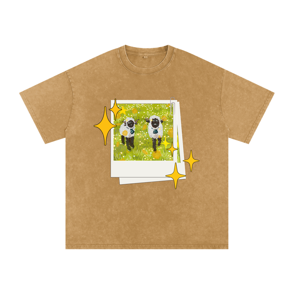 Lambs Snow Washed Tee
