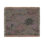 Lilies In Moonlight Woven Blanket