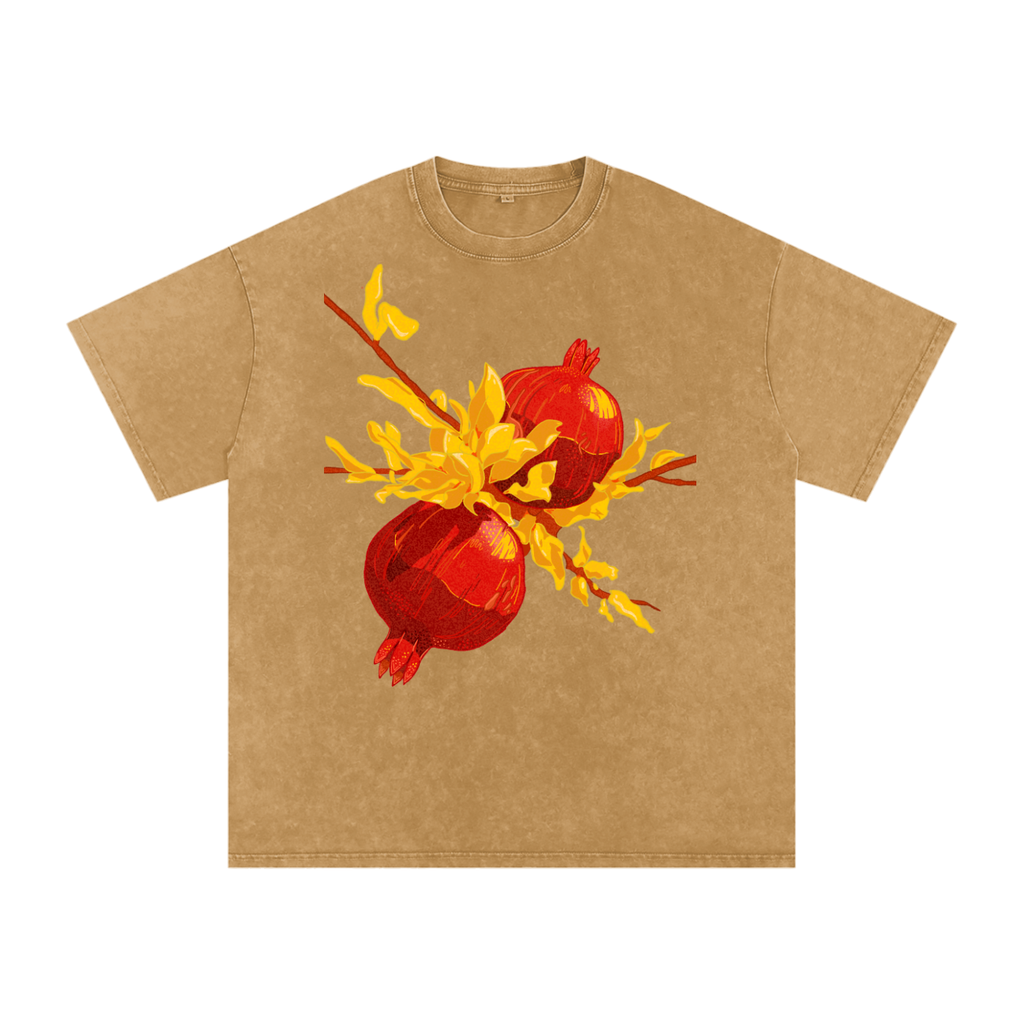 Pomegranate Snow Washed Tee