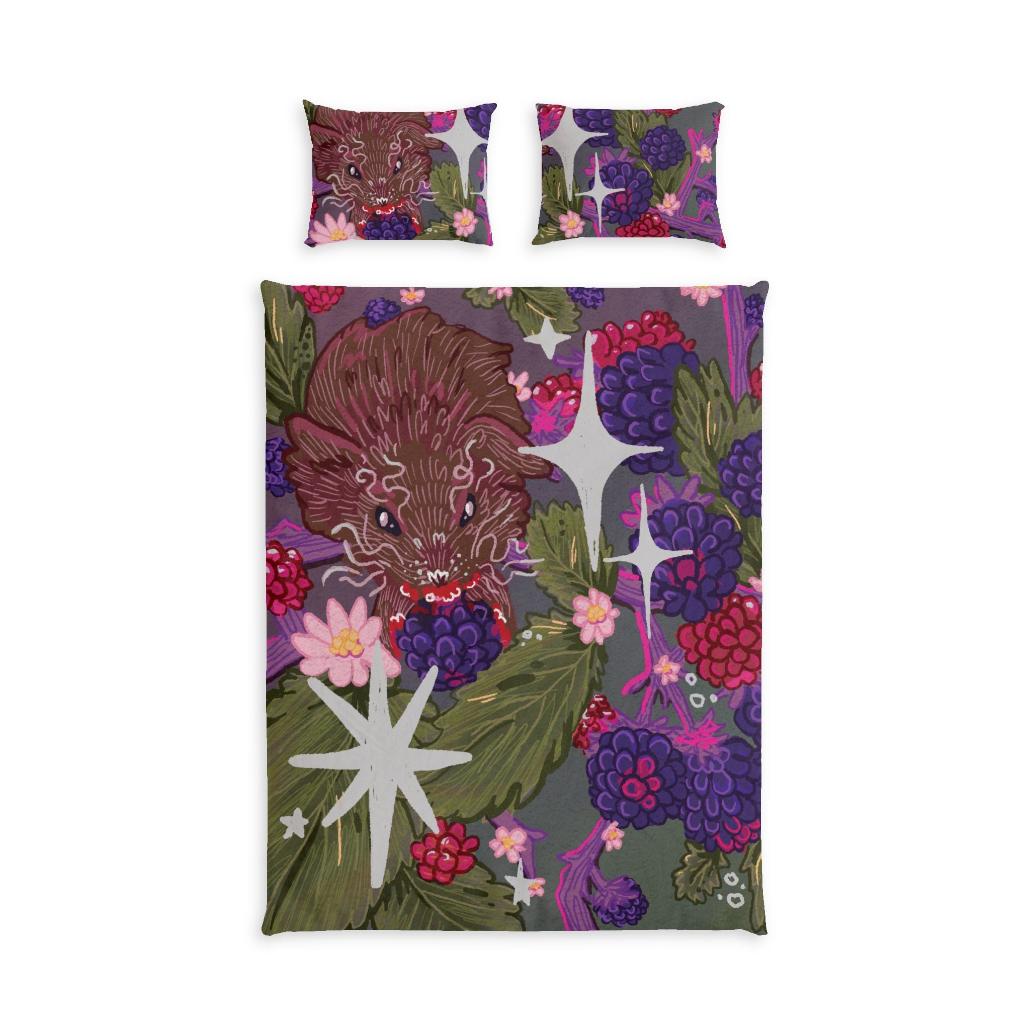 Blackberry Cotton Bed Set