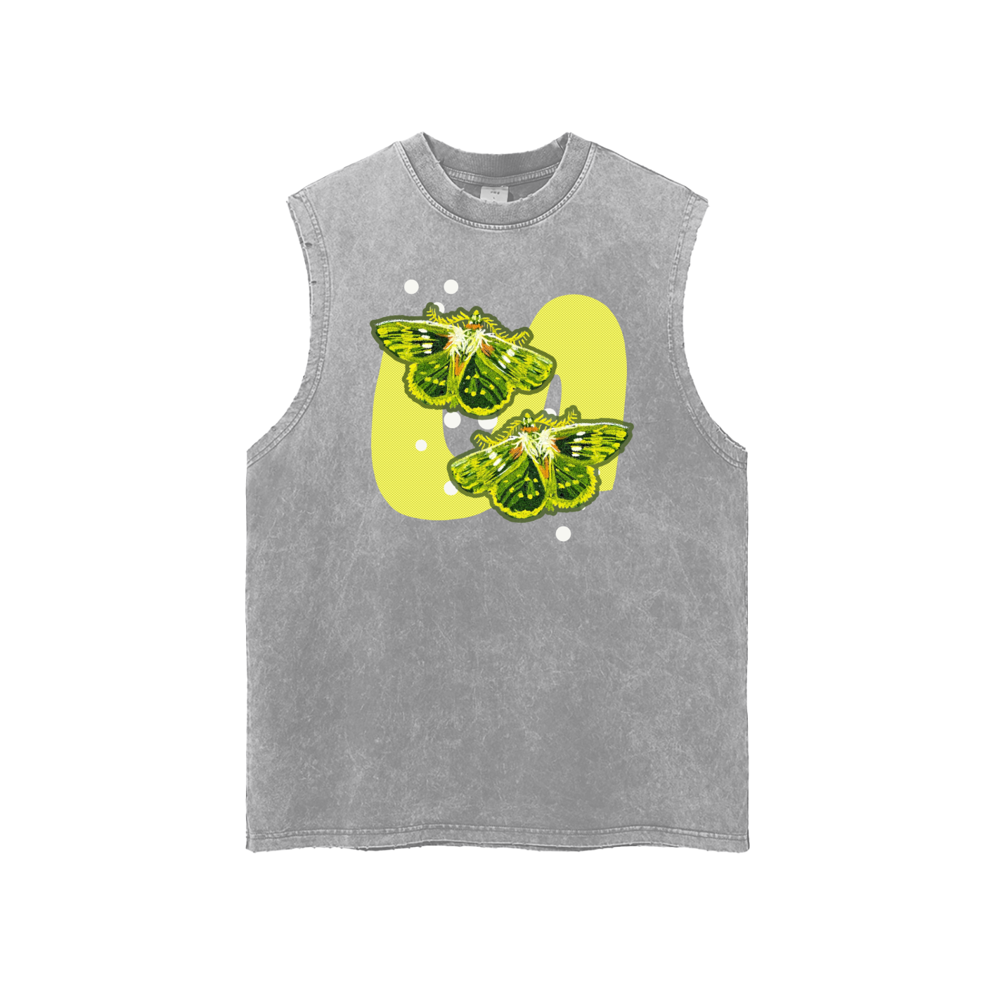 Moths Snow Washed Tank