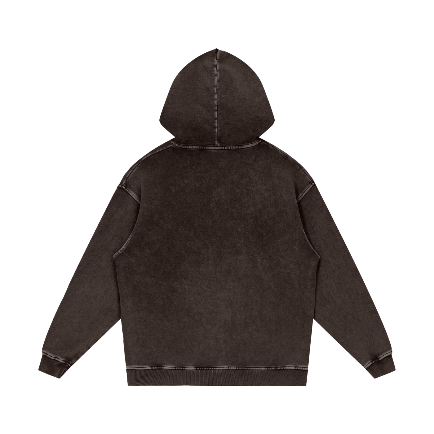 Lemon Snow Washed Loose Cotton Pull Over Hoodie