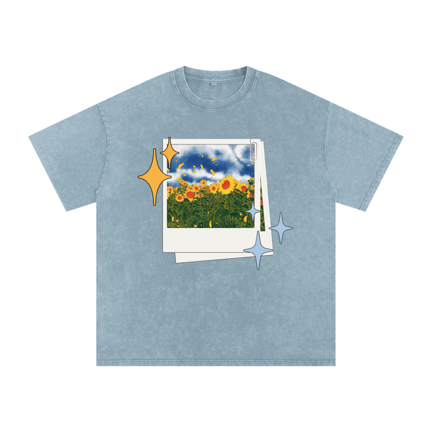 Sunflowers Snow Washed Tee