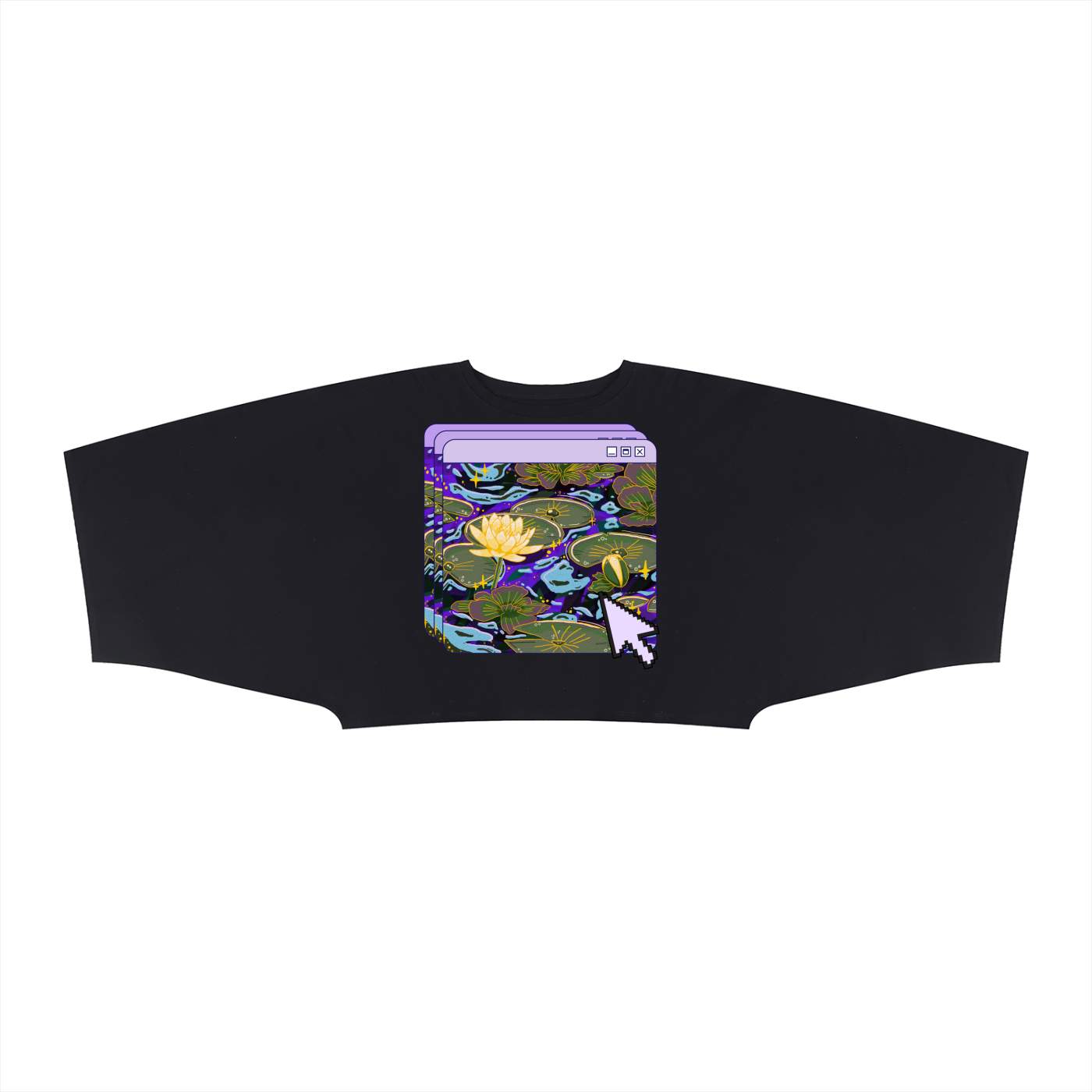 Lilies In Moonlight Boxy Batwing Tee